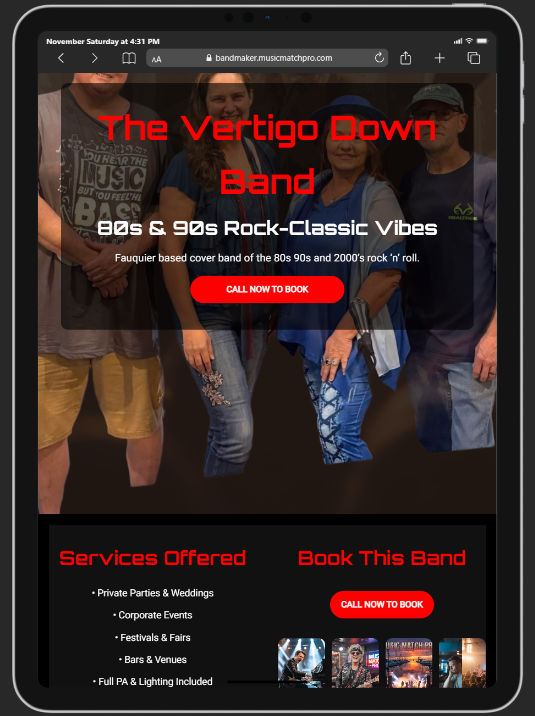 bandgoo-landing page sample